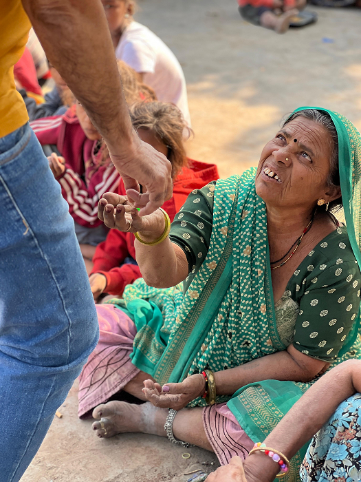 Community member receiving support