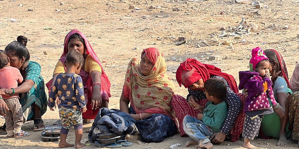 Community outreach - women and children in traditional attire